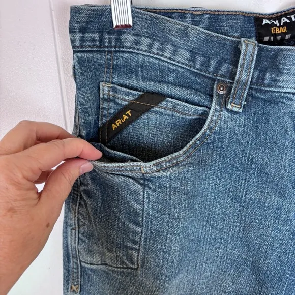 Ariat Rebar M4 Relaxed Boot Cut Men's Jeans Workwear Denim 32x30.5