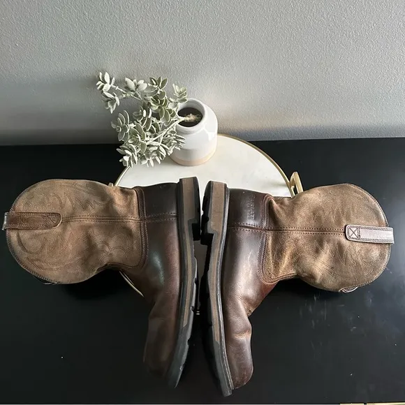 Ariat Steel Toe Work Boots 10014241 Size 11D Brown Leather Western Construction