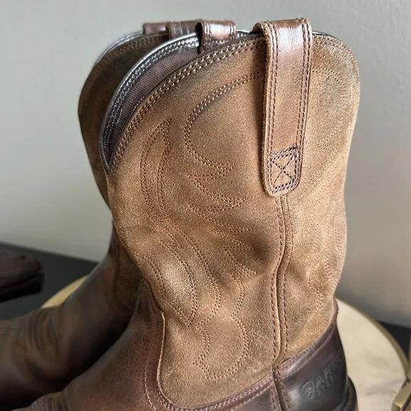 Ariat Steel Toe Work Boots 10014241 Size 11D Brown Leather Western Construction