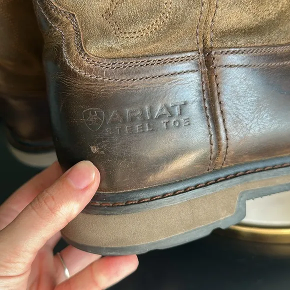 Ariat Steel Toe Work Boots 10014241 Size 11D Brown Leather Western Construction