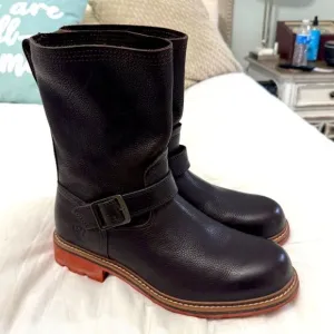 Ariat Stonewall full grain leather brown engineer style boots- EUC! Sz 9.5