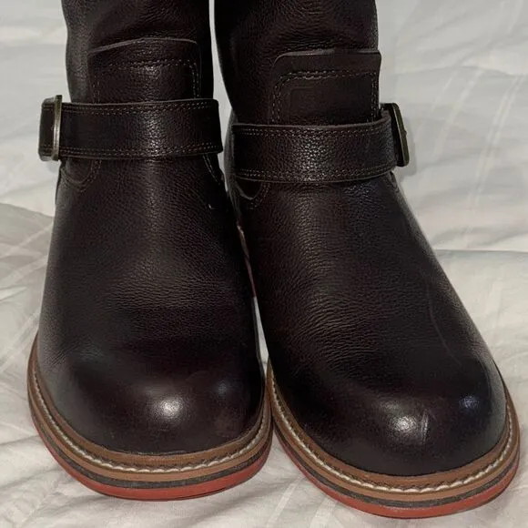 Ariat Stonewall full grain leather brown engineer style boots- EUC! Sz 9.5