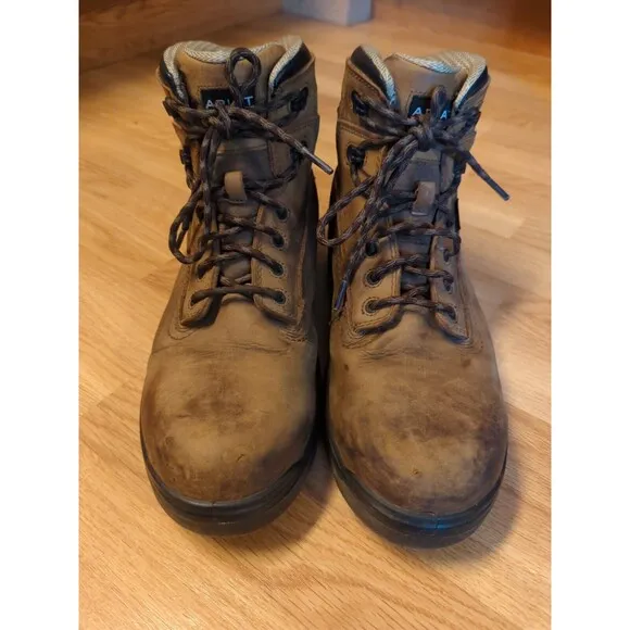 Ariat Turbo Work Boots Mens 11.5EE Brown Waterproof Composite Toe  10027335