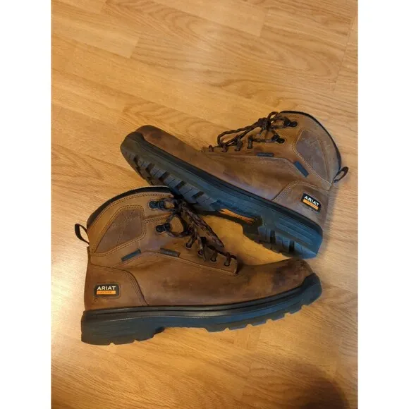 Ariat Turbo Work Boots Mens 11.5EE Brown Waterproof Composite Toe  10027335