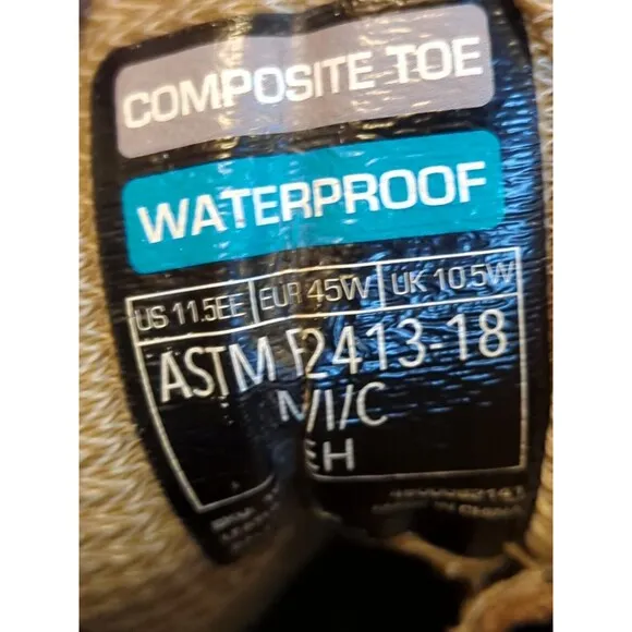 Ariat Turbo Work Boots Mens 11.5EE Brown Waterproof Composite Toe  10027335