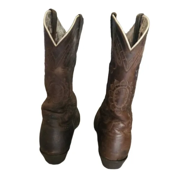 Ariat Womens Brown Embroidery Midcalf Cowboy Boots Size 11