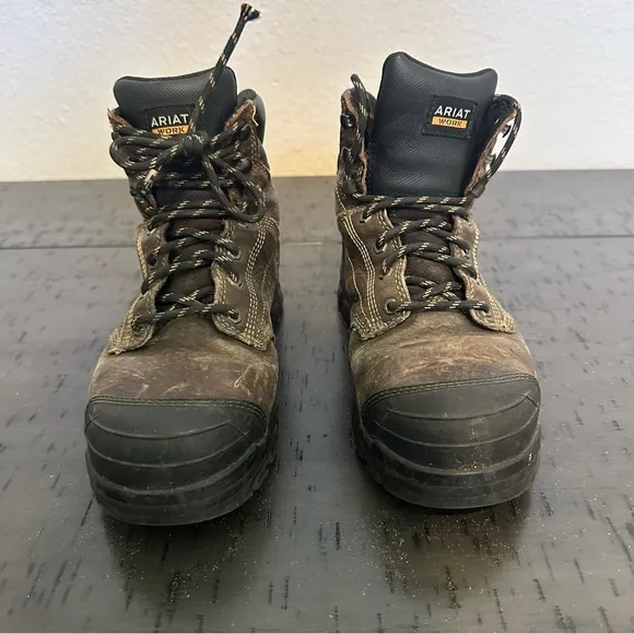 Ariat Women’s Brown Leather Steel Toe Work Boots