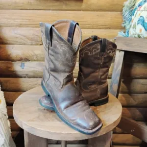 Ariat Women's Heritage Roper Western Boots Size 7B ~ Distressed Brown Leather