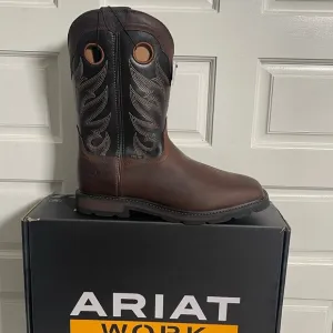 Ariat Work Boots - Brown steel toe D medium