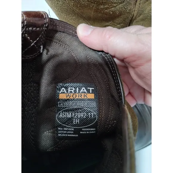 Ariat Work Boots Groundbreaker Leather Pull On Western Cowboy 12 D 10014238 EUC