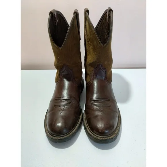 Ariat Work Boots Groundbreaker Leather Pull On Western Cowboy 12 D 10014238 EUC