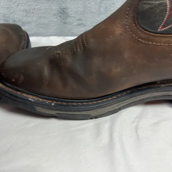 Ariat Work Boots Men's 13D  ASTM F2892-18EH Brown Square Toe Cowboy Waterproof