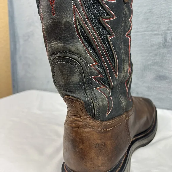 Ariat Work Boots Men's 13D  ASTM F2892-18EH Brown Square Toe Cowboy Waterproof