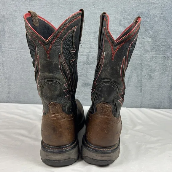 Ariat Work Boots Men's 13D  ASTM F2892-18EH Brown Square Toe Cowboy Waterproof