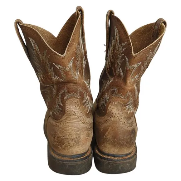 Ariat Work Boots Sierra Soft Toe Western Aged Bark Men's Size 7.5EE 10010148