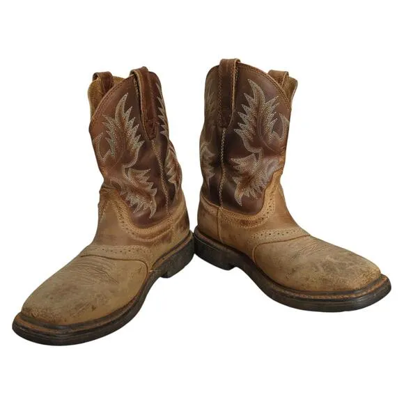 Ariat Work Boots Sierra Soft Toe Western Aged Bark Men's Size 7.5EE 10010148