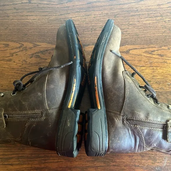 Ariat Work Hog Waterproof Leather Boots Boys Size 4