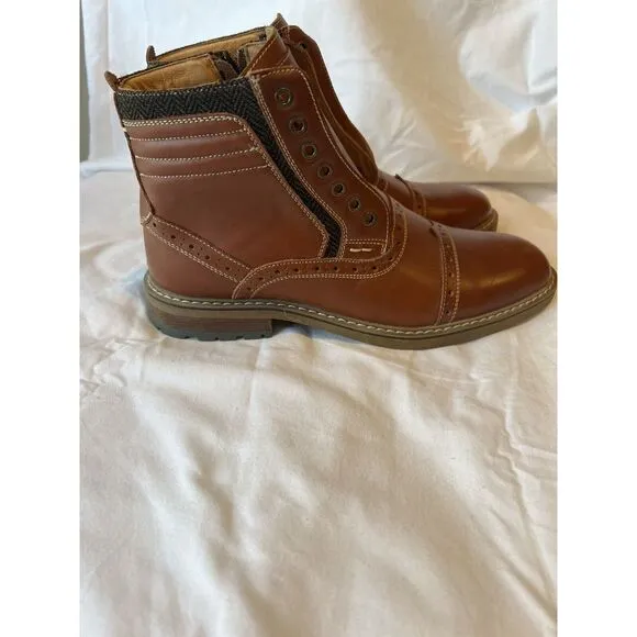 Arkbird FZN2019806 Mens Brown Premium Leather Chelsea Boots Size 8 Missing Laces