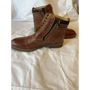Arkbird FZN2019806 Mens Brown Premium Leather Chelsea Boots Size 8 Missing Laces