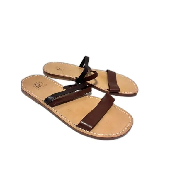 Artigianato Rallo Moda Positano ITALY Sandals Men's Size 47 / 11 Brown Leather