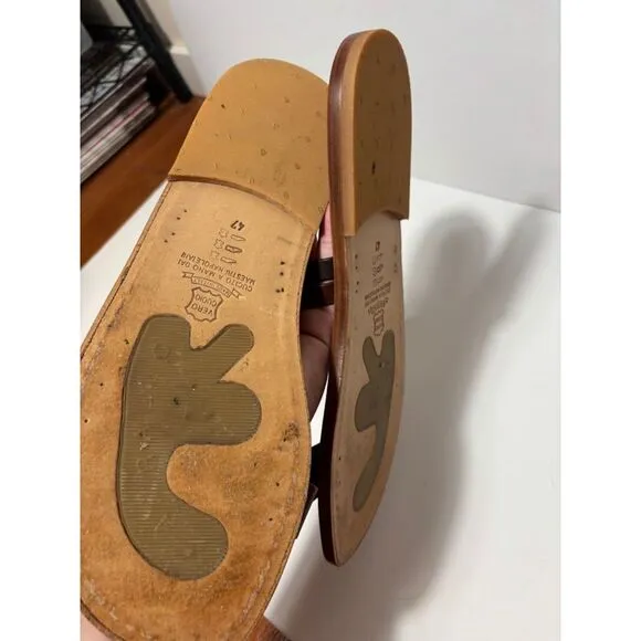 Artigianato Rallo Moda Positano ITALY Sandals Men's Size 47 / 11 Brown Leather