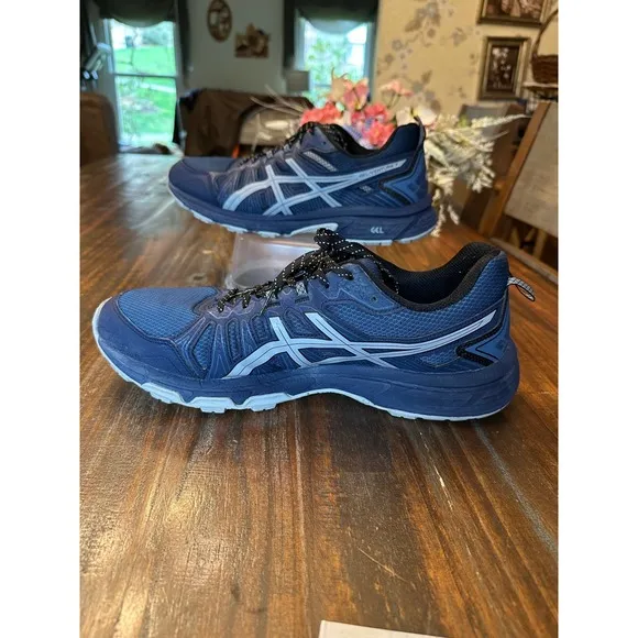 Asics Gel-Venture 7 Mens Running Shoes Trail Athletic Comfort Blue Size 13