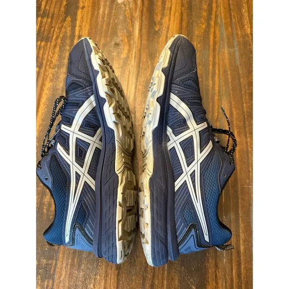 Asics Gel-Venture 7 Mens Running Shoes Trail Athletic Comfort Blue Size 13