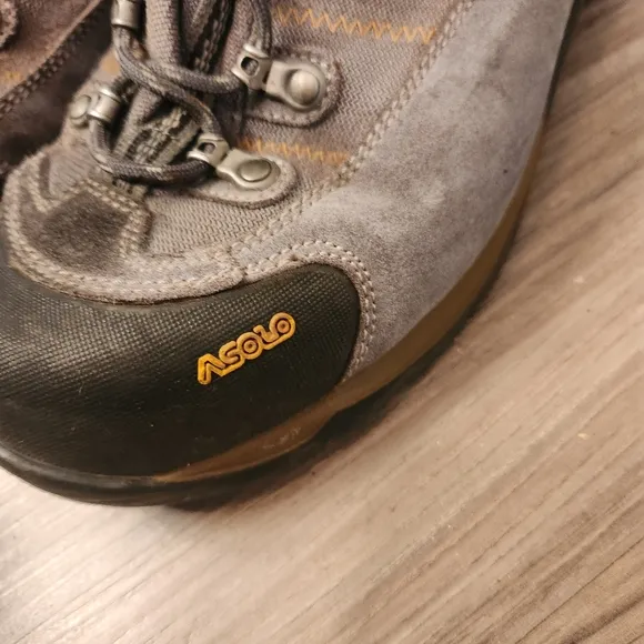 Asolo Flame GTX MM Hiking Boots Gore-Tex Orange Gray Mens Size 13