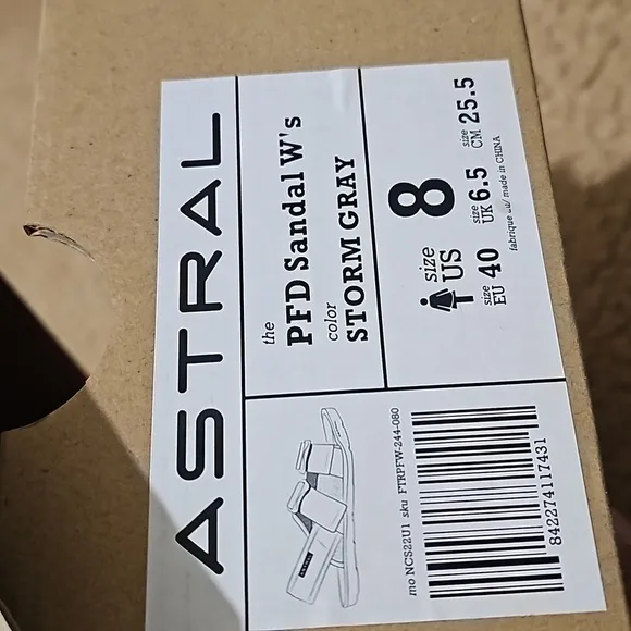 Astral Gray Stappy Sandals Size 8 NWB