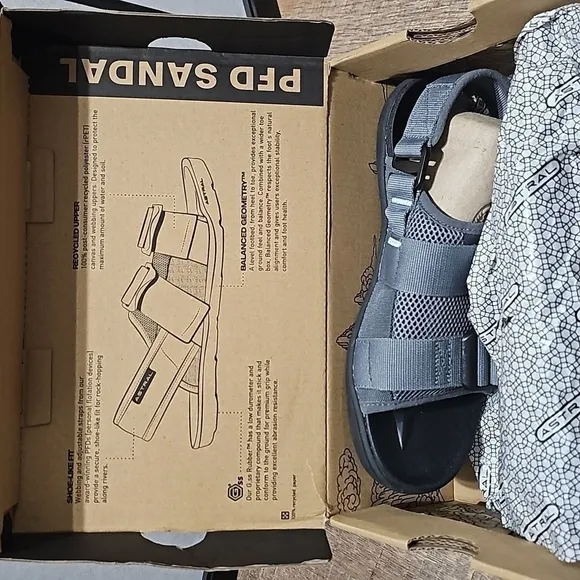 Astral Gray Stappy Sandals Size 8 NWB