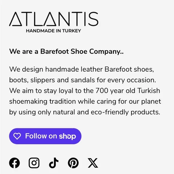 Atlantis Barefoot Shoes - Natural Leather Purple Suede Children’s Size C 24 NWOT