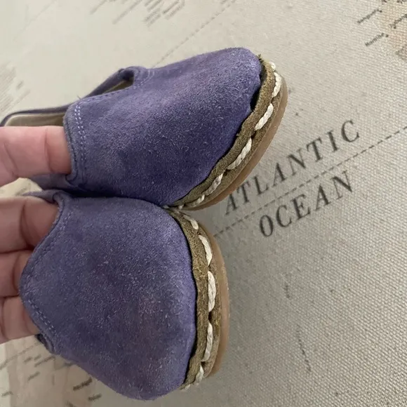 Atlantis Barefoot Shoes - Natural Leather Purple Suede Children’s Size C 24 NWOT