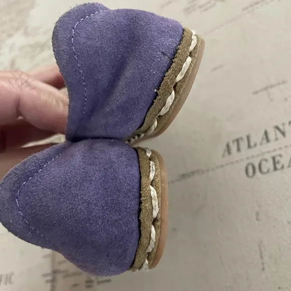Atlantis Barefoot Shoes - Natural Leather Purple Suede Children’s Size C 24 NWOT