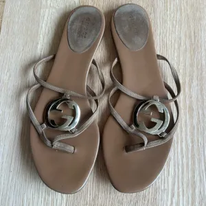 Authentic Gucci tan leather sandals