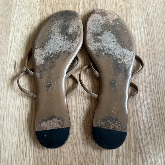 Authentic Gucci tan leather sandals