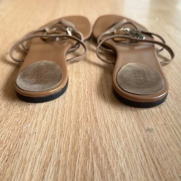 Authentic Gucci tan leather sandals