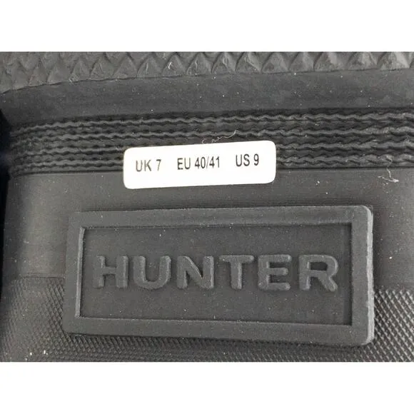 Authentic Hunter Original Tall Matte Black Rain Boots 9 Women's
