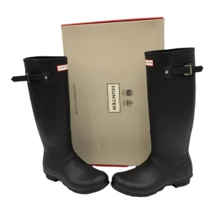Authentic Hunter Original Tall Matte Black Rain Boots 9 Women's