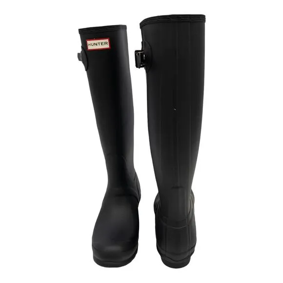 Authentic Hunter Original Tall Matte Black Rain Boots 9 Women's
