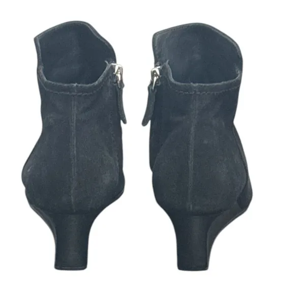 Authentic Tod’s designer black suede leather ankle wedge boots sz 11 Euro 41