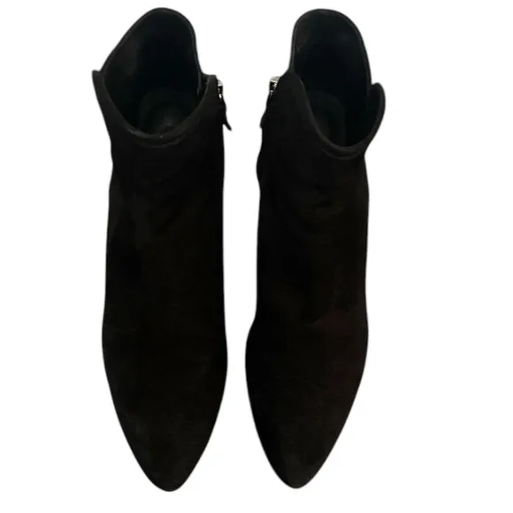 Authentic Tod’s designer black suede leather ankle wedge boots sz 11 Euro 41