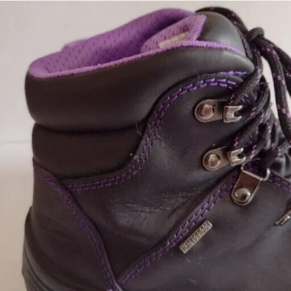 Avenger Work Boots A7124 Medium Steel Toe Black Leather Womens 11