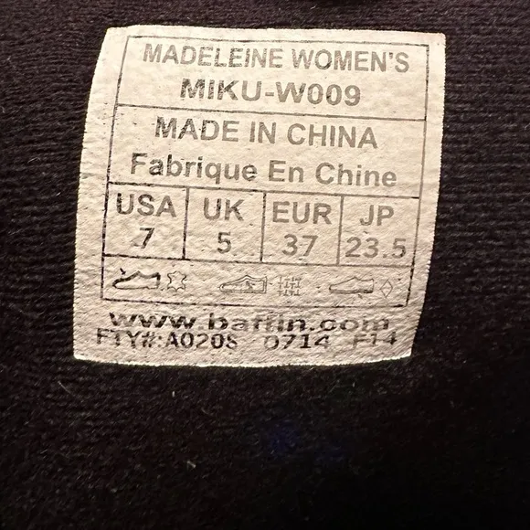 Baffin Madeline Tall Boots - Size 7