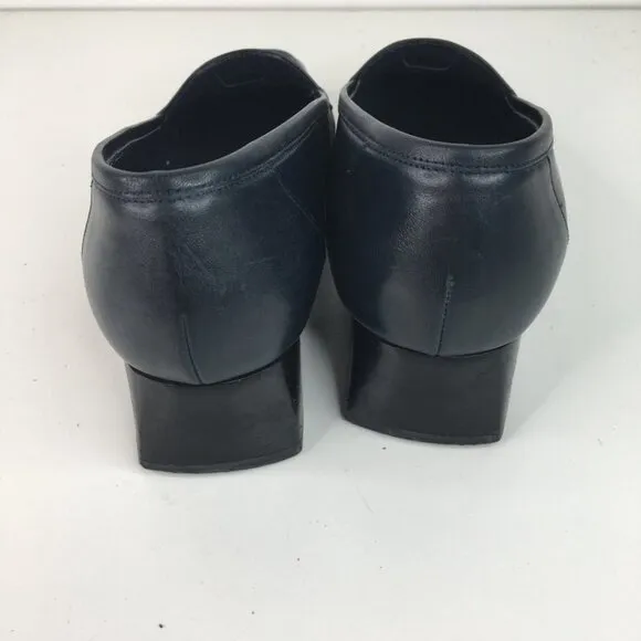 Bally Blue Leather Loafers  FRATTASIO Made in Italy- Size 8M 38 1/2E
