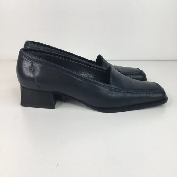 Bally Blue Leather Loafers  FRATTASIO Made in Italy- Size 8M 38 1/2E