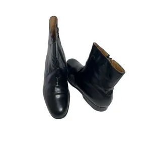 Bally Lexus Black Leather Zip Ankle Boots Sz 5  Men