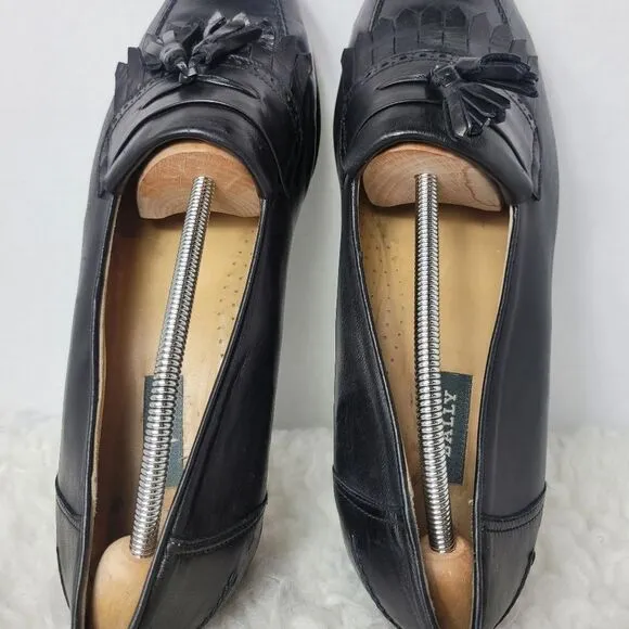 Bally Vigo Mens Shoes Size 13 D Black Flex Leather Tassel Loafers