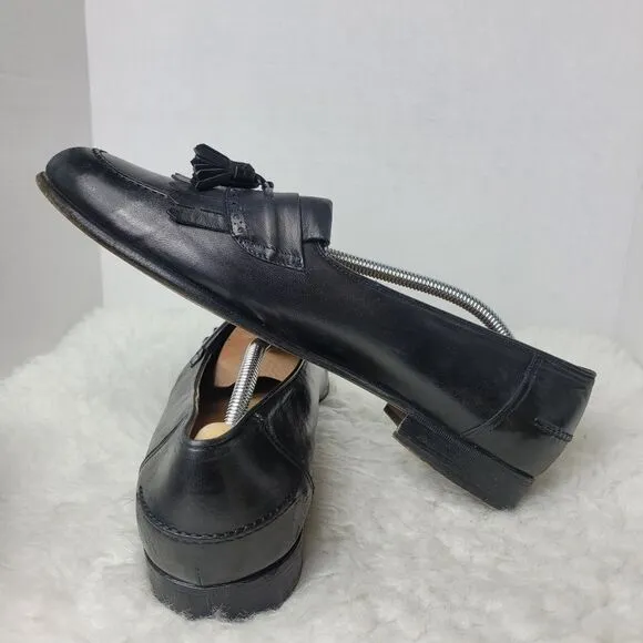Bally Vigo Mens Shoes Size 13 D Black Flex Leather Tassel Loafers