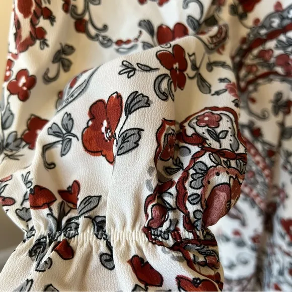 Banana Republic Paisley &amp; Floral Printed Kerchief Hem Dress US6 $159
