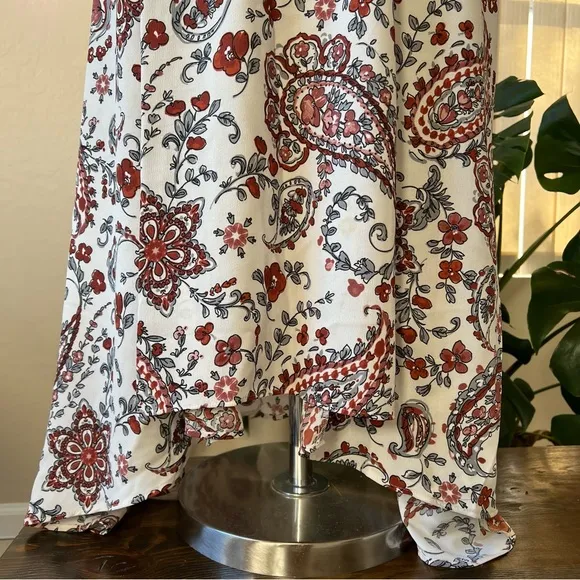 Banana Republic Paisley &amp; Floral Printed Kerchief Hem Dress US6 $159